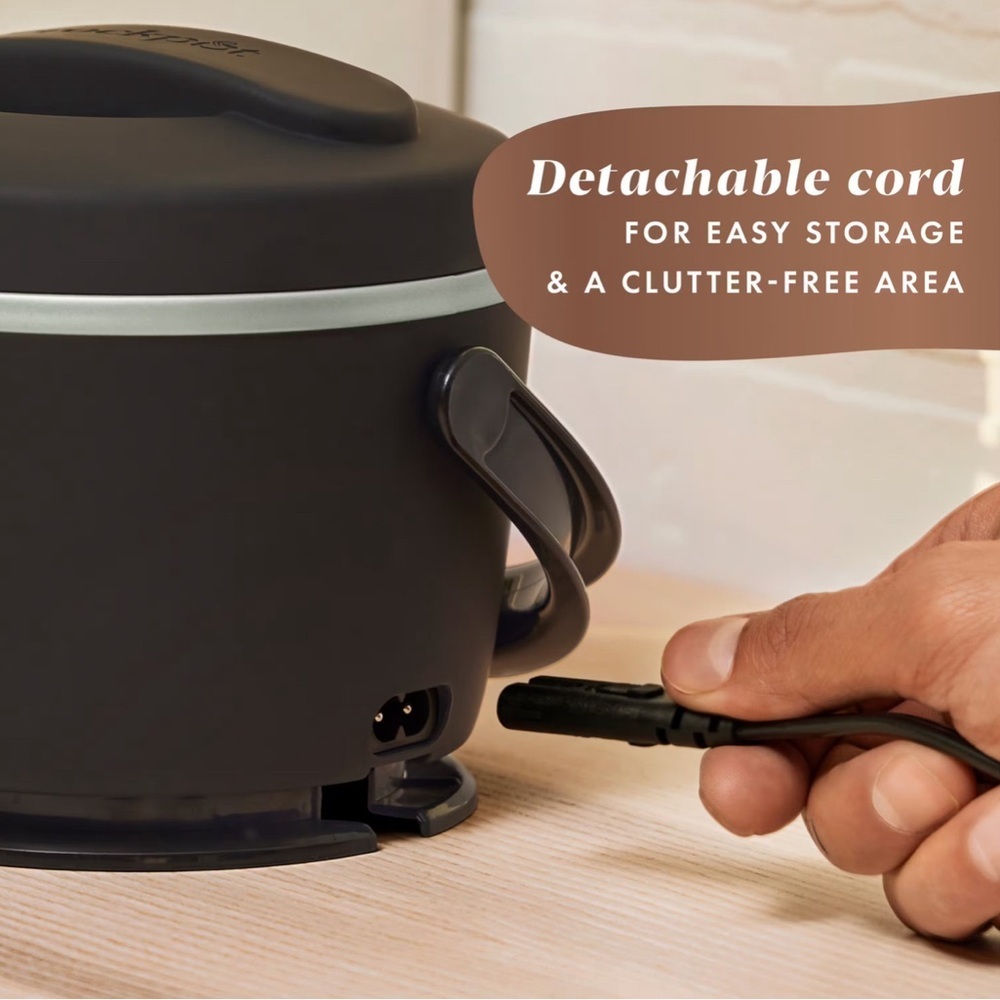 Mini Crock-Pot® Lunch Crock® Food Warmer 20 oz, Matte Black, Smooth Surface - Picture 6 of 6